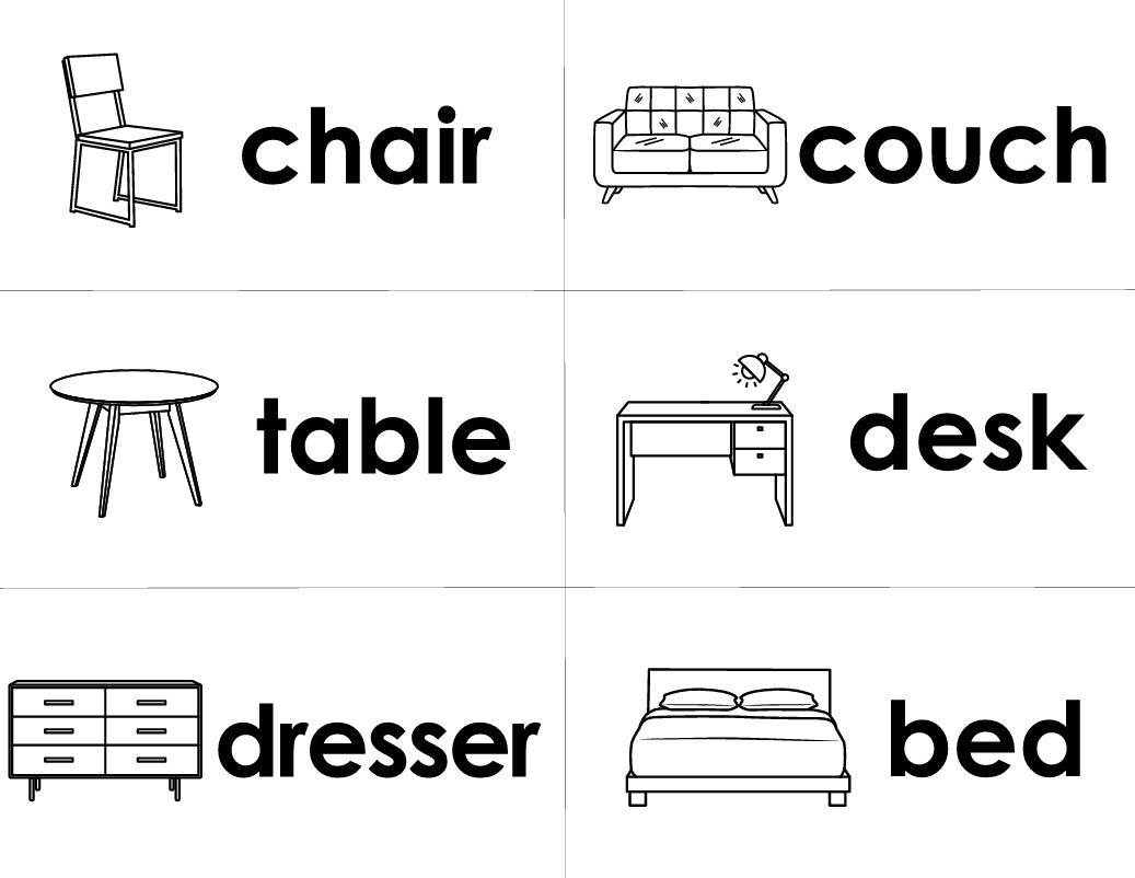 Home Vocabulary Labels (English)