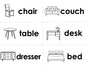 Home Vocabulary Labels (English)