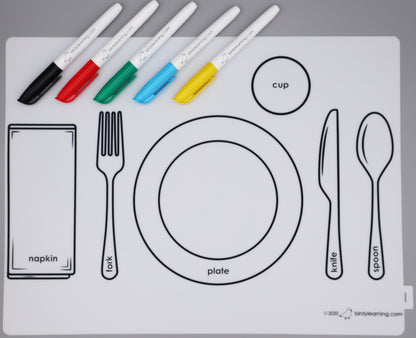 Montessori Inspired - Table Setting Placemat