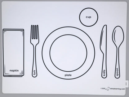 Montessori Inspired - Table Setting Placemat