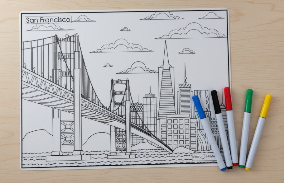 San Francisco Skyline Silicone Coloring Mat