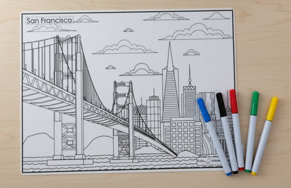 San Francisco Skyline Silicone Coloring Mat