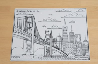 San Francisco Skyline Silicone Coloring Mat